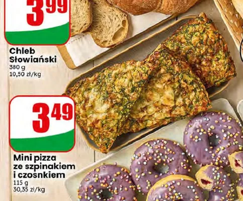 Mini pizza ze szpinakiem i czosnkiem promocja w Dino