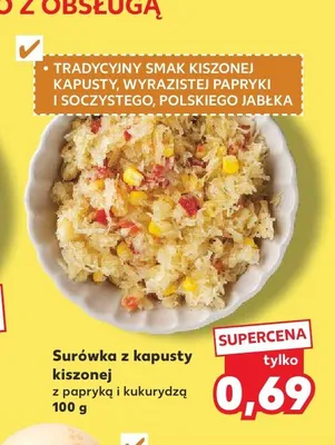 Surówka z kapusty kiszonej z papryką i kukurydzą promocja w Kaufland