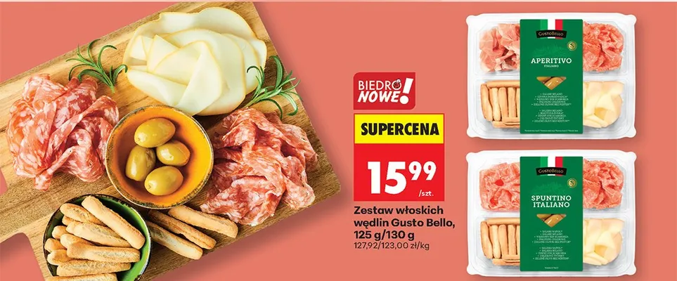 Zestaw włoskich wędlin  promocja w Biedronka