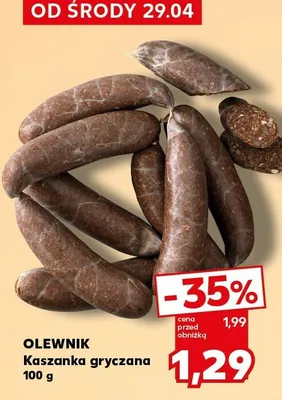 Kaszanka gryczana Olewnik promocja w Kaufland