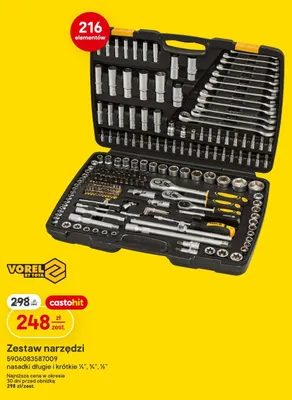 Zestaw narzędzi Vorel promocja w Castorama