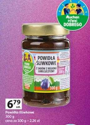 Powidła śliwkowe promocja w Auchan