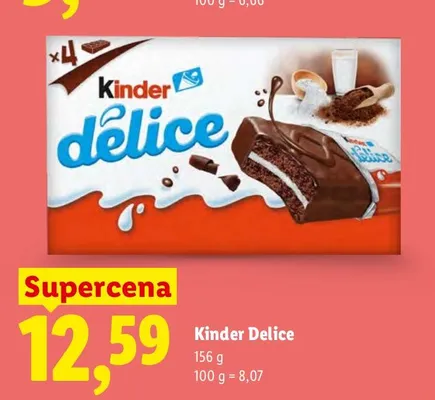Biszkopt Kinder Delice 4-pak promocja w Lidl