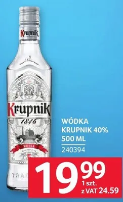 Wódka Krupnik 40% 500ml promocja w Selgros