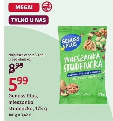 Mieszanka studencka  promocja w Rossmann