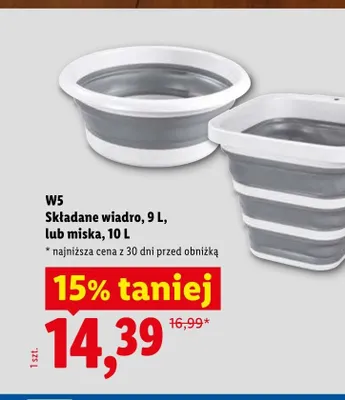 Składane wiadro lub miska promocja w Lidl