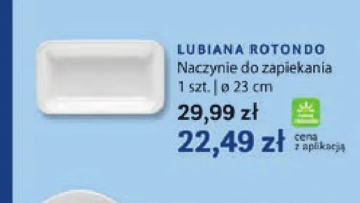 Naczynie do zapiekania Lubiana Rotondo 23 cm promocja w Stokrotka
