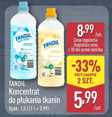 Koncentrat do płukania tkanin promocja w Aldi
