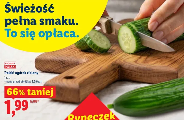 Ogórek zielony Lidl promocja w Lidl