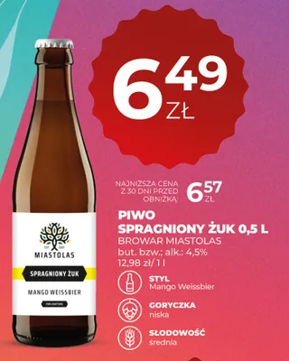 Piwo Miastolas Spragniony Żuk promocja w Duży Ben