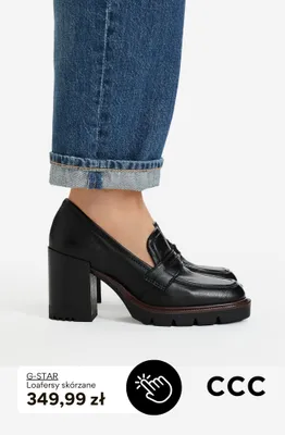 Loafersy skórzane G-Star promocja w CCC