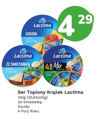 Ser topiony krążek 4 Pory Roku Lactima promocja w Limonka