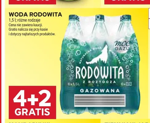 Woda mineralna Rodowita promocja w Stokrotka