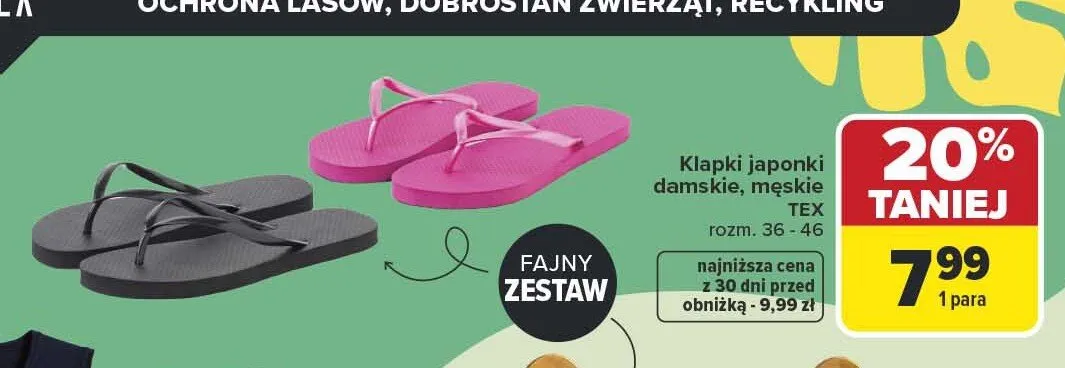 Klapki japonki TEX promocja w Carrefour