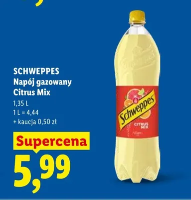 Napój gazowany Citrus Mix Schweppes promocja w Lidl