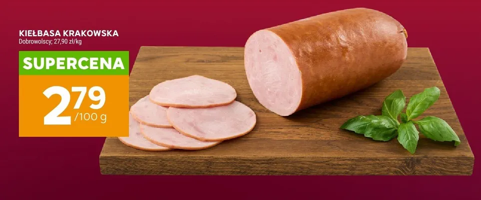 Kiełbasa Krakowska Dobrowolscy promocja w Stokrotka
