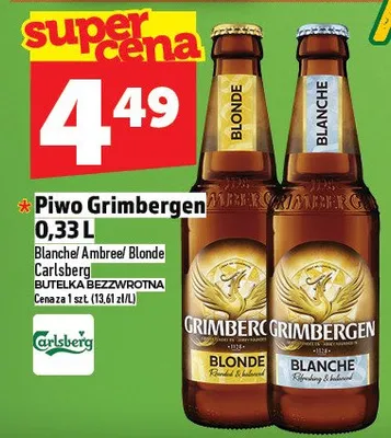 Piwo Grimbergen Blonde Carlsberg promocja w TOPAZ