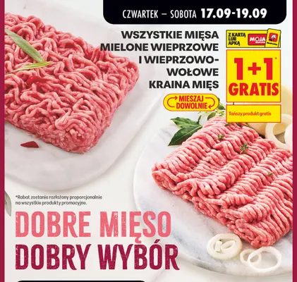Mięso mielone wieprzowe Kraina Mięs promocja w Biedronka