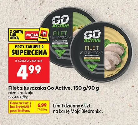 Filet z kurczaka w sosie własnym Go Active promocja w Biedronka