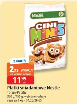 Płatki śniadaniowe promocja w Leclerc