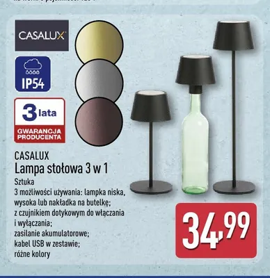 Lampa stołowa 3 w 1 Casalux promocja w Aldi