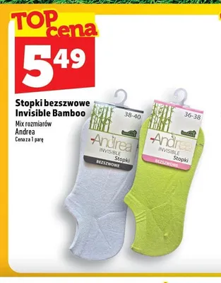 Stopki bezszwowe Invisible Bamboo Andrea promocja w TOPAZ