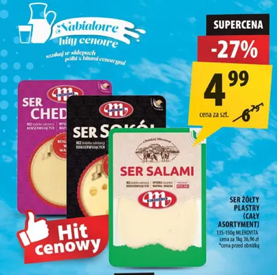 Ser Sokół w plastrach Mlekovita promocja w Arhelan