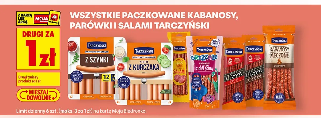 Salami serowe Tarczyński promocja w Biedronka
