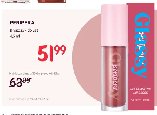Błyszczyk do ust Peripera promocja w Rossmann