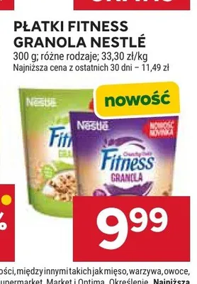 Płatki Fitness Granola Nestlé promocja w Stokrotka