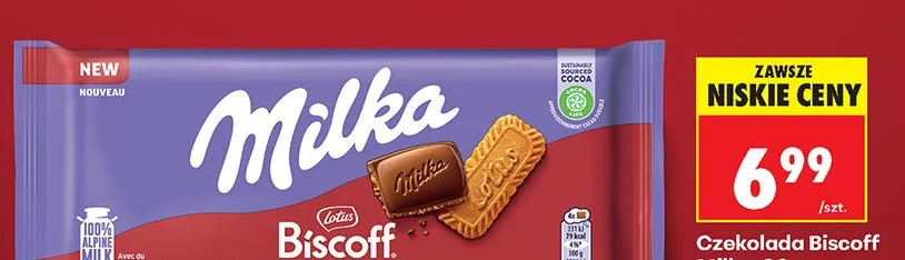 Czekolada Biscoff Milka promocja w Biedronka