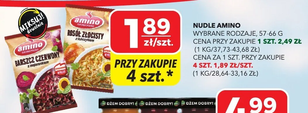 Nudle wybrane rodzaje promocja w Top Market