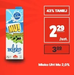 Mleko UHT Mu 2,0% promocja w API Market