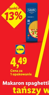 Makaron spaghetti Lubella promocja w Lidl