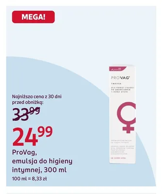 Emulsja do higieny intymnej ProVag promocja w Rossmann