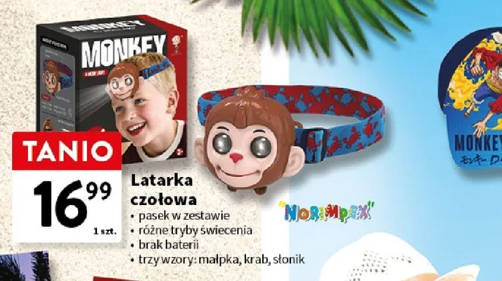 Latarka czołowa NORIMPEX małpka promocja w Intermarche