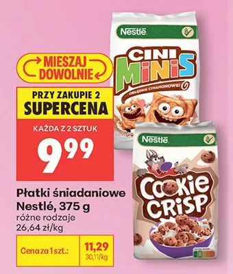 Płatki śniadaniowe Nestlé Cookie Crisp promocja w Biedronka