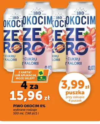 Piwo Okocim Zero truskawka 0,0% promocja w Euro Sklep