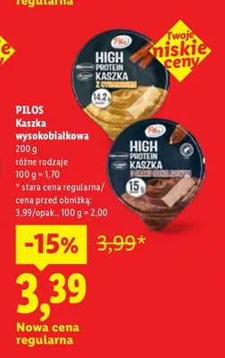 Kaszka wysokobiałkowa Pilos High Protein z cynamonem promocja w Lidl
