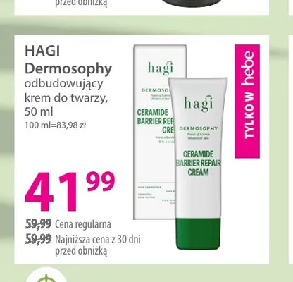 Odbudowujący krem do twarzy Dermosophy Hagi promocja w Hebe