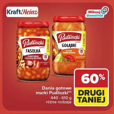 Fasolka po bretońsku z kiełbasą i boczkiem Pudliszki promocja w Carrefour Market
