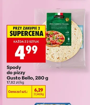 Spody do pizzy Gusto Bello promocja w Biedronka