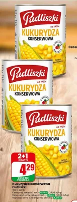 Kukurydza konserwowa Pudliszki promocja w Dino