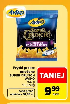 Frytki proste mrożone Aviko Super Crunch Airfryer promocja w Carrefour