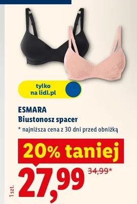 Biustonosz typu spacer 75b Esmara promocja w Lidl
