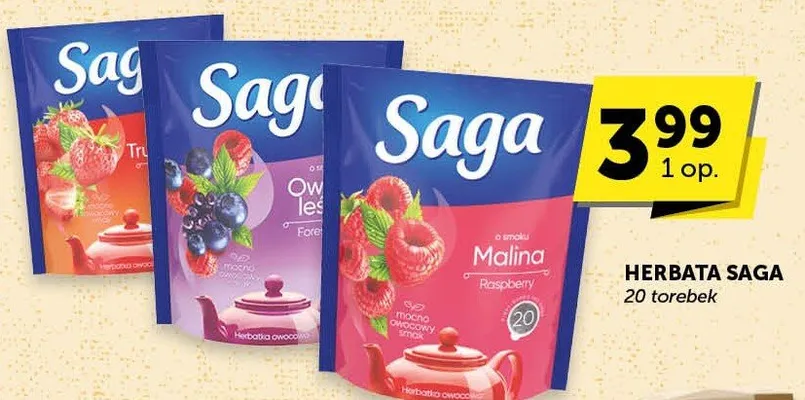 Herbata Saga promocja w Groszek