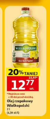 Olej rzepakowy Wielkopolski promocja w Auchan