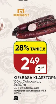 Kiełbasa klasztorna Dobrowolscy promocja w Chata Polska
