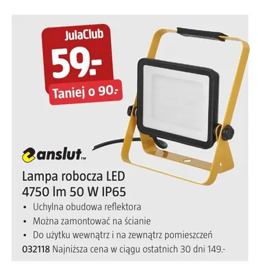 Lampa robocza LED 4750lm IP65 Anslut promocja w Jula
