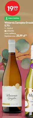 Wino Winiarnia Zamojska Gruszka półsłodkie promocja w Żabka
